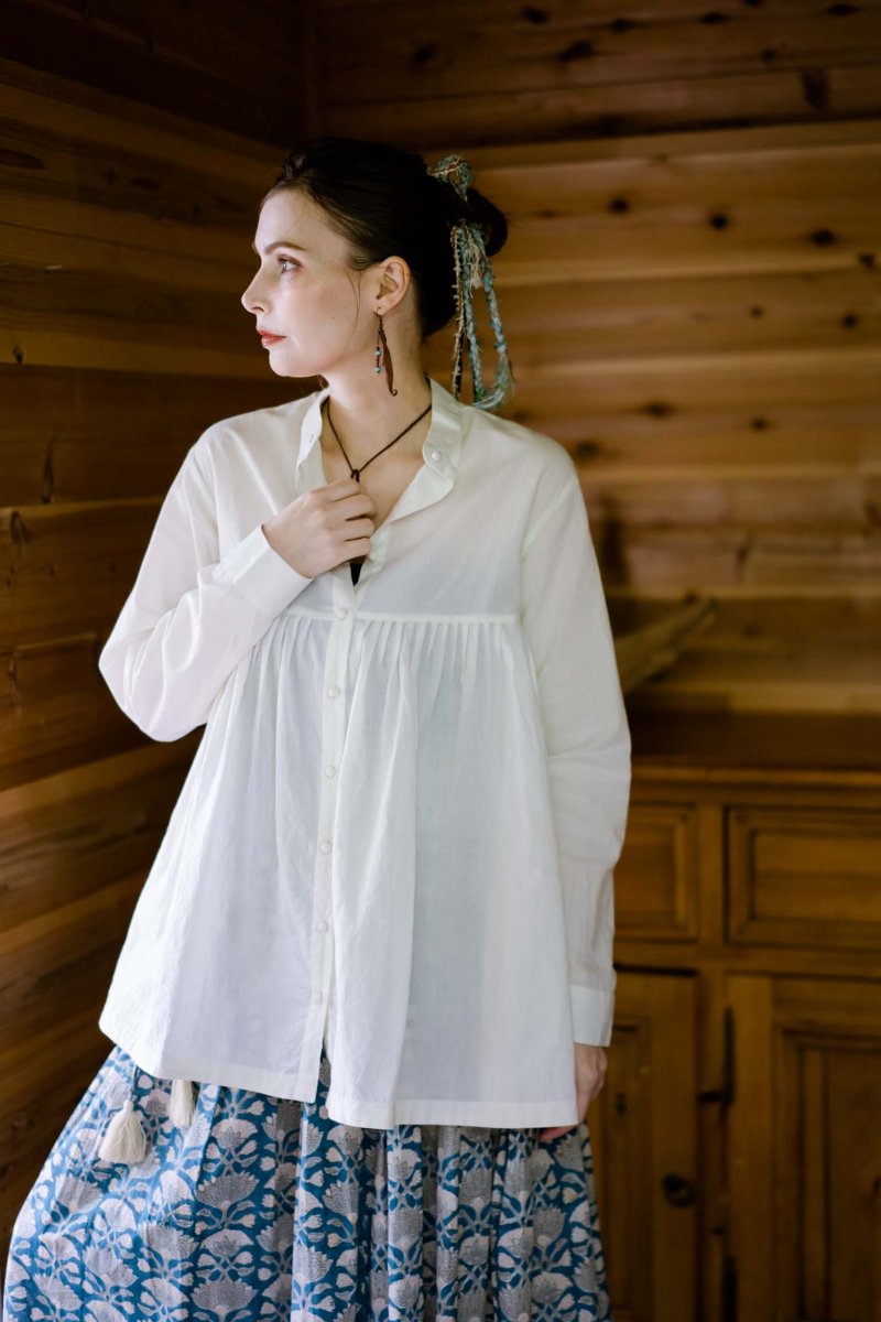 画像7: 10%OFF!! 在庫僅か！Rabari tops コットンくるみボタンまたはリネン  NATSUMI-YA (7)