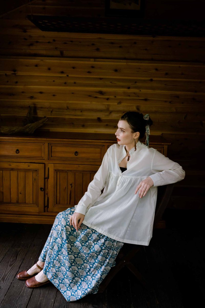 画像5: ブロックプリントロングスカート　3パターン  Terra (5)