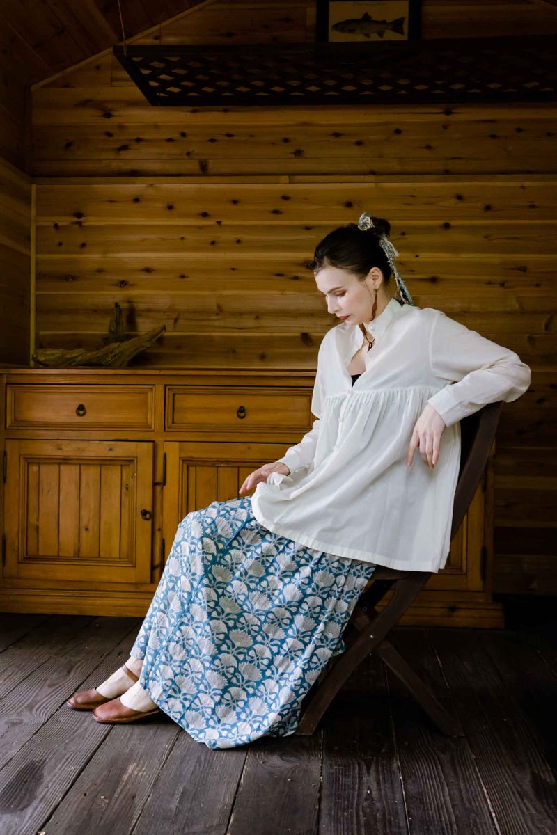 画像13: 10%OFF!! 在庫僅か！Rabari tops コットンくるみボタンまたはリネン  NATSUMI-YA (13)