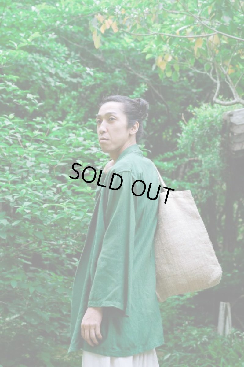 画像18: グリーンのみ！50%OFF!!  ユニセックス　ローシルク　KIMONOカーディガン　２カラー　Brahmi Crafts (18)