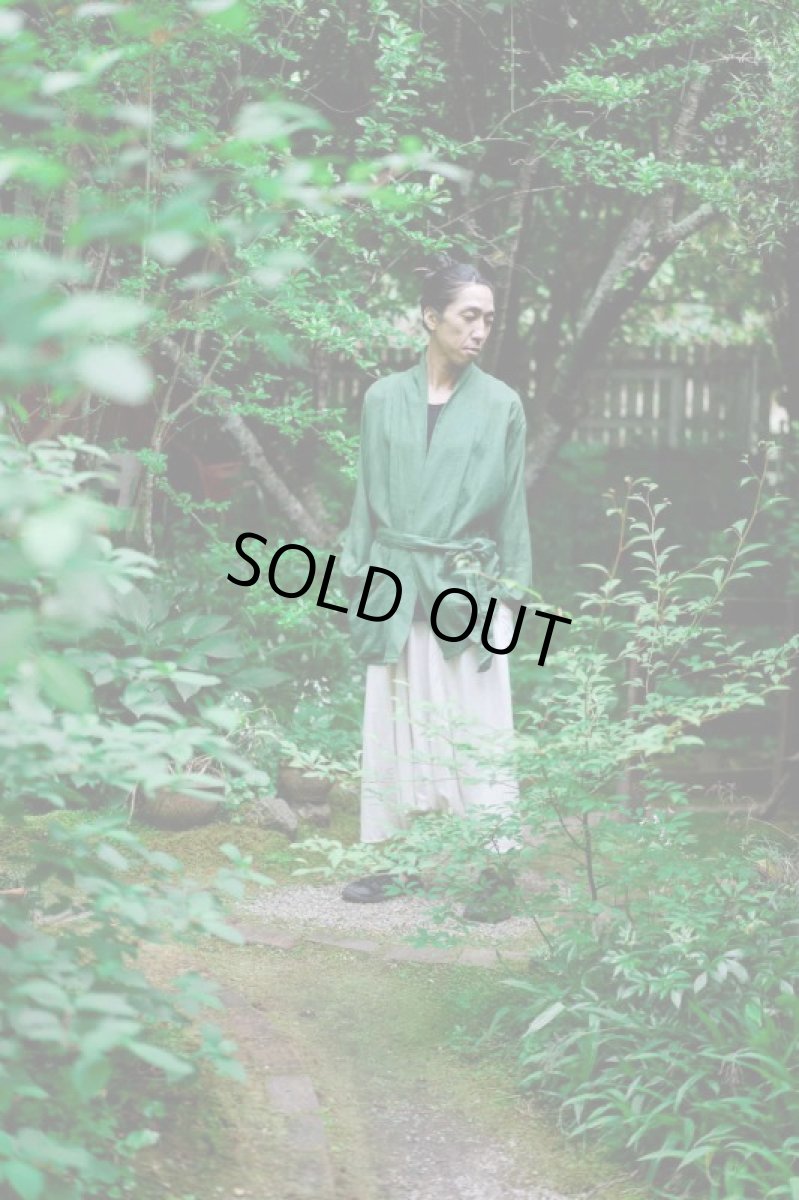 画像14: グリーンのみ！50%OFF!!  ユニセックス　ローシルク　KIMONOカーディガン　２カラー　Brahmi Crafts (14)