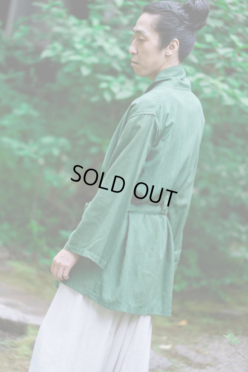 画像17: グリーンのみ！50%OFF!!  ユニセックス　ローシルク　KIMONOカーディガン　２カラー　Brahmi Crafts (17)