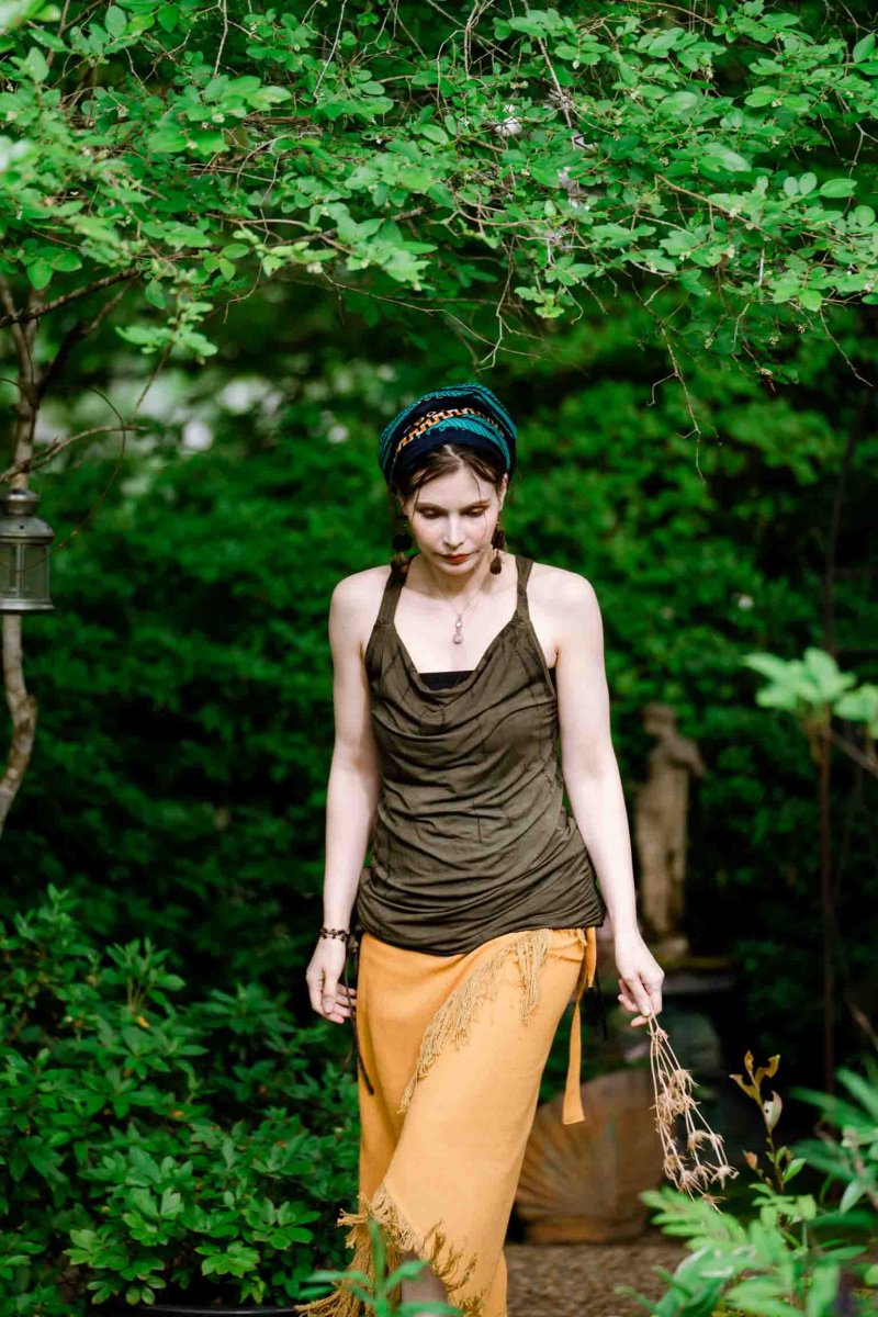 画像13: 30%OFF!!*＊在庫僅か！HIKARI GREEN　バンブー　クバヤ刺繍　草木染め　スパイダータンク♪ (13)