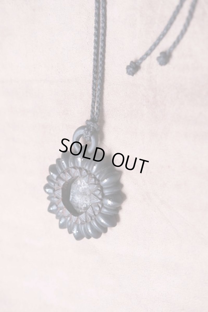 画像10: １点物　水晶原石と黒檀ネックレス　Techura works (10)