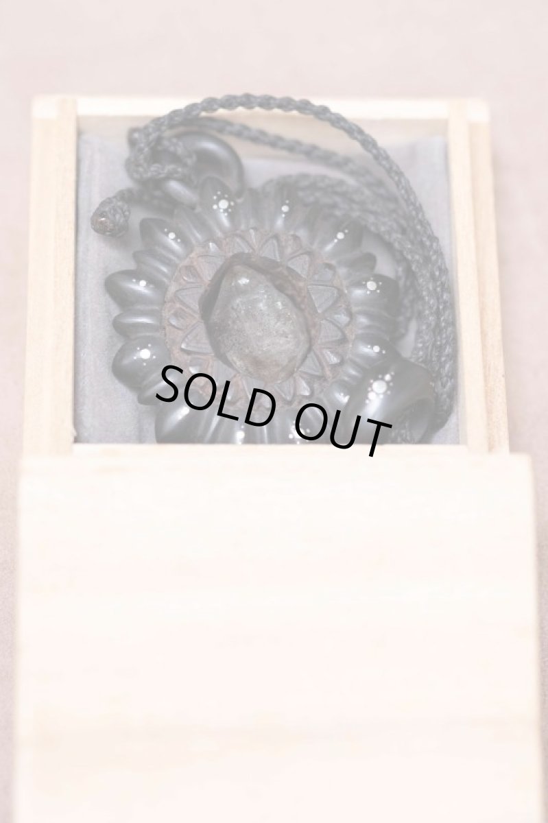 画像23: １点物　水晶原石と黒檀ネックレス　Techura works (23)