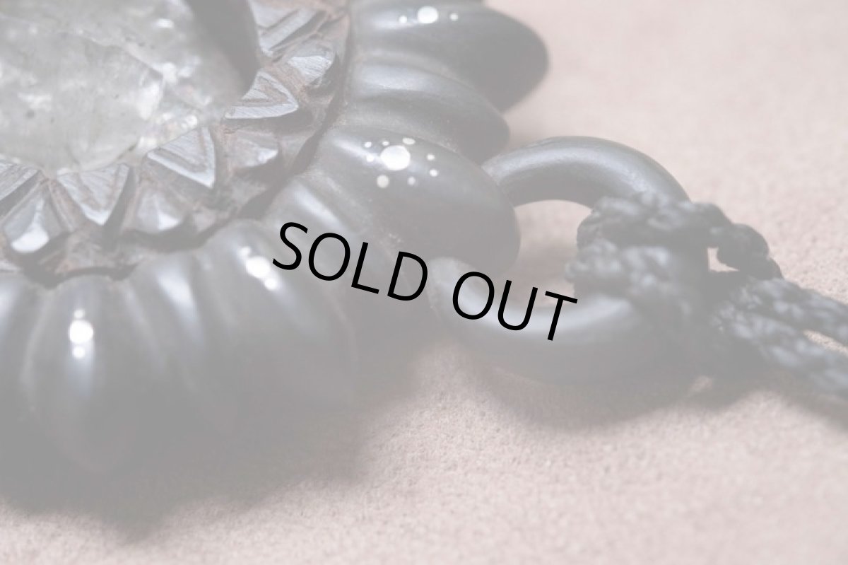 画像20: １点物　水晶原石と黒檀ネックレス　Techura works (20)