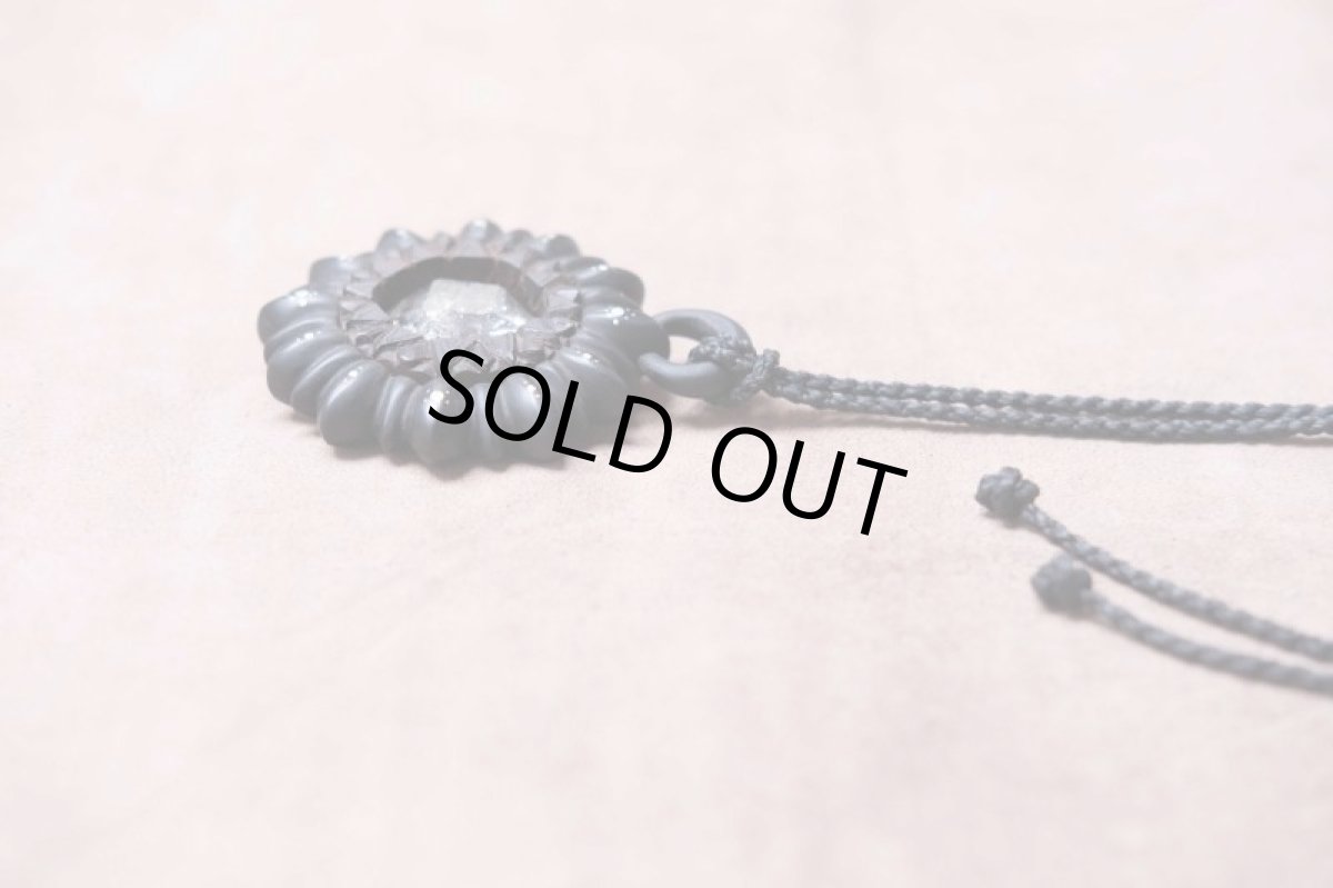 画像12: １点物　水晶原石と黒檀ネックレス　Techura works (12)