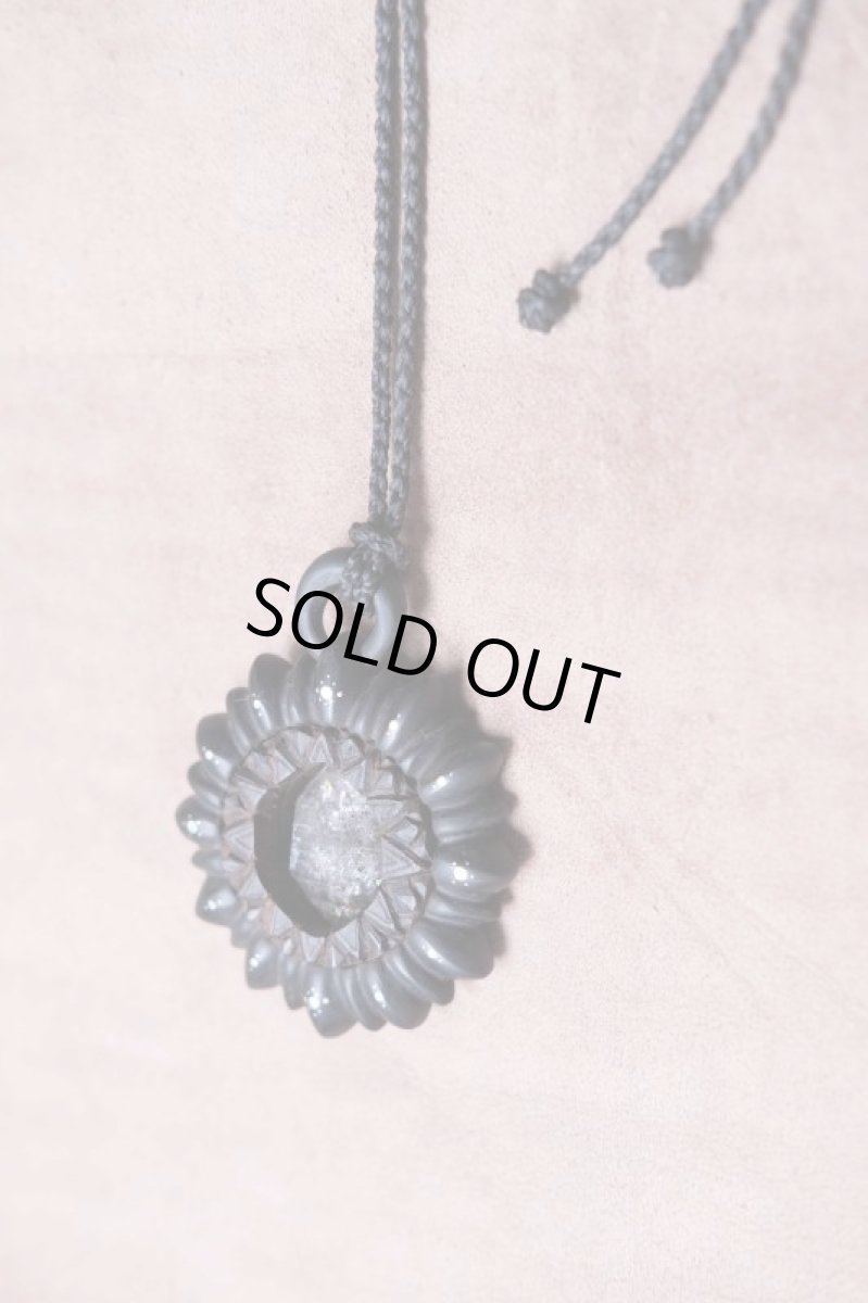 画像7: １点物　水晶原石と黒檀ネックレス　Techura works (7)