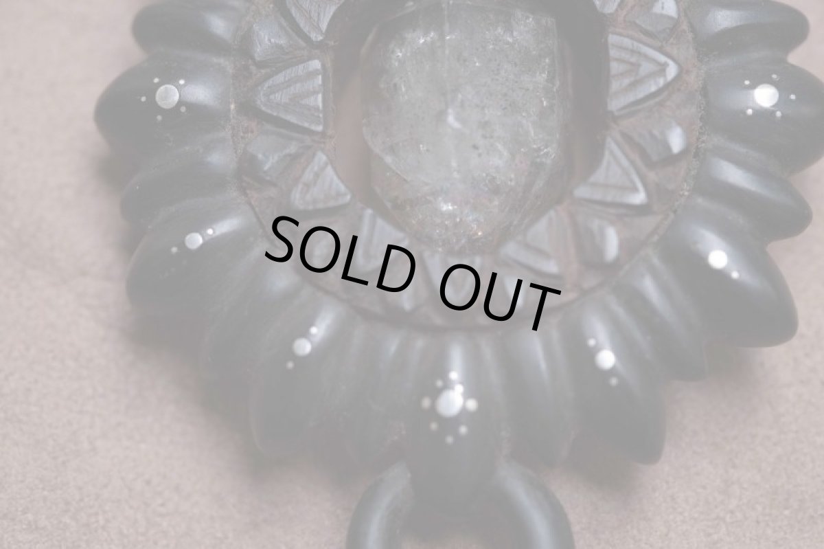 画像22: １点物　水晶原石と黒檀ネックレス　Techura works (22)