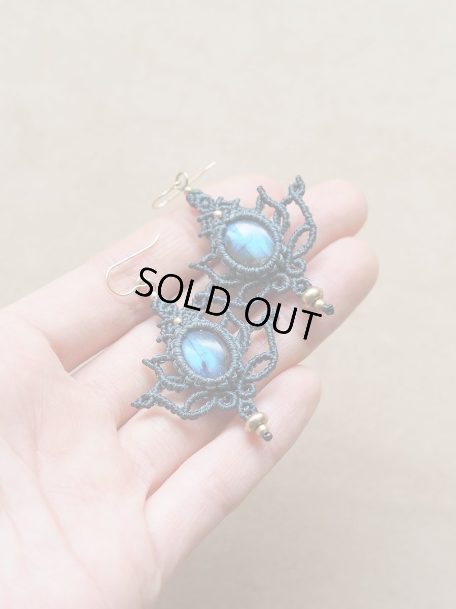 画像5: ラブラドライト  マクラメピアス  Stones spirit (5)