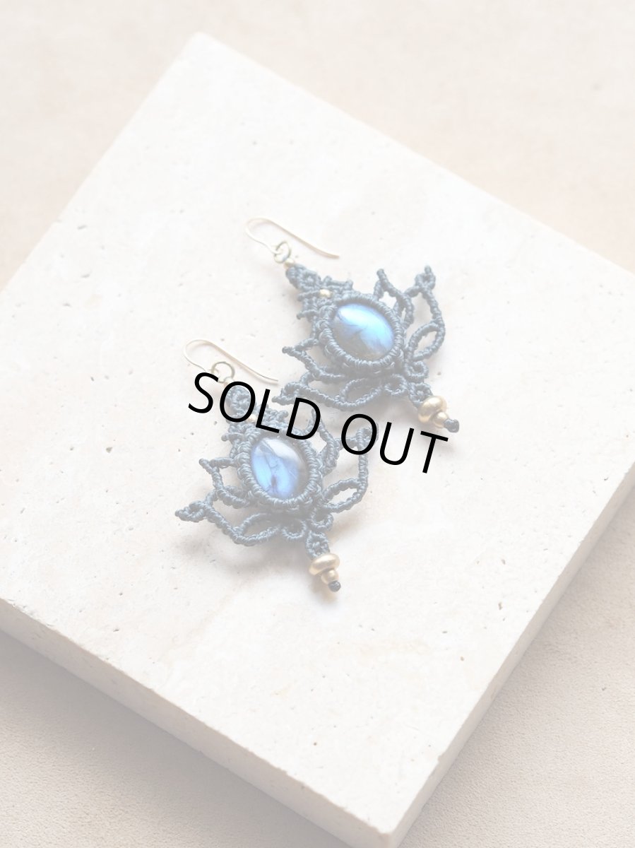 画像4: ラブラドライト  マクラメピアス  Stones spirit (4)