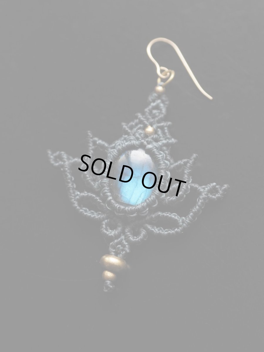 画像7: ラブラドライト  マクラメピアス  Stones spirit (7)