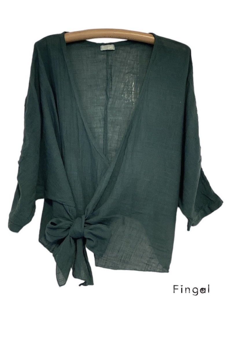 画像25: 在庫僅か！グリーンのみ　カシュクールボレロ　4カラー　フリーサイズ　Fingal (25)