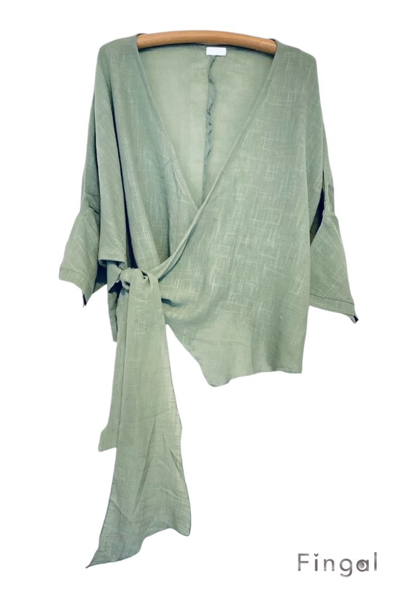 画像27: 在庫僅か！グリーンのみ　カシュクールボレロ　4カラー　フリーサイズ　Fingal (27)