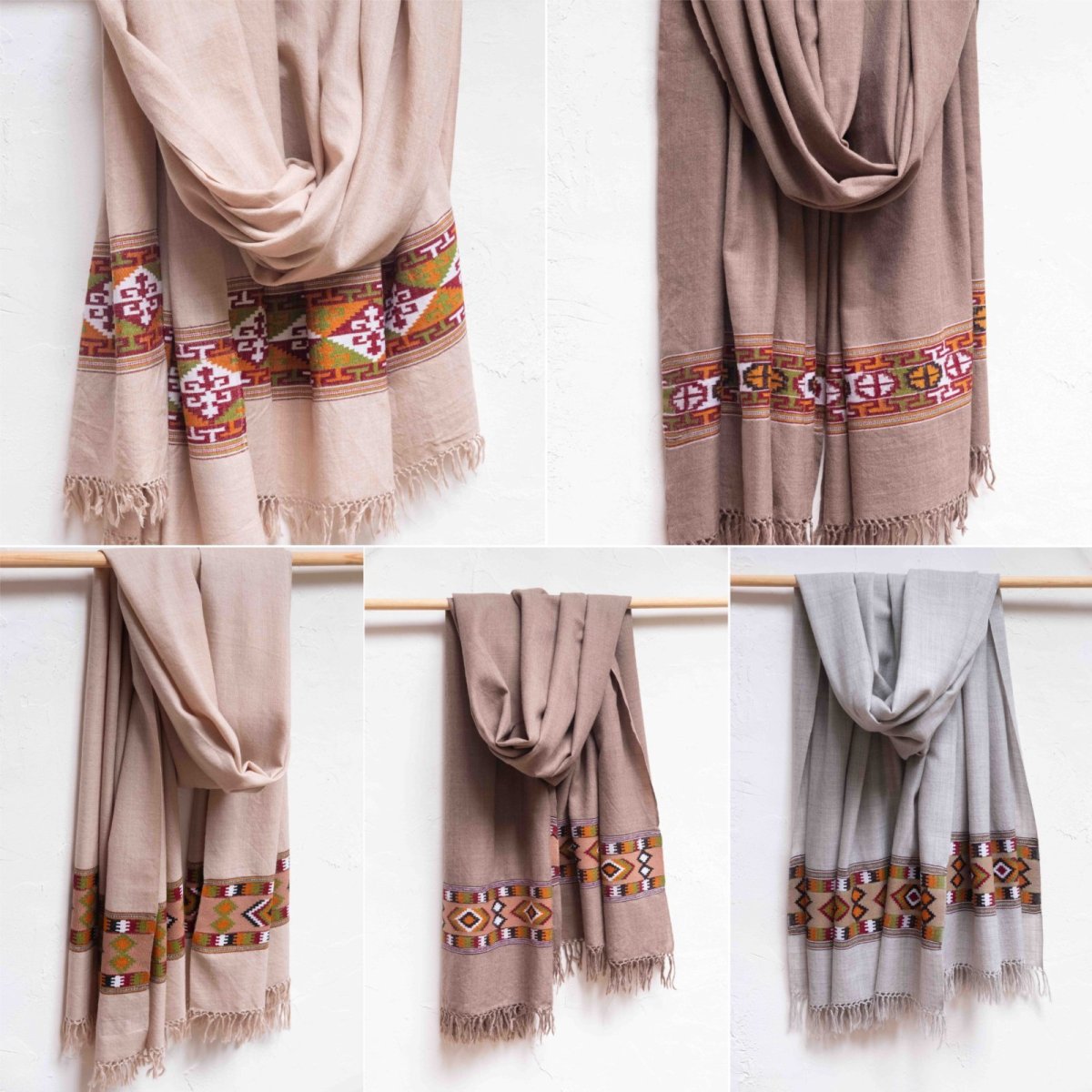 画像4: 在庫僅か！手織り　メリノウール　インドヒマラヤ　クルショール　7種類　 (4)