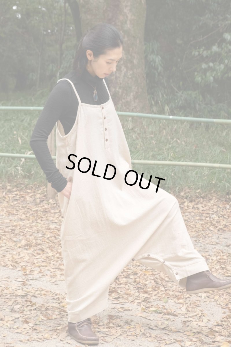 画像3: ラスト１！cotton サルエルサロペット (3)