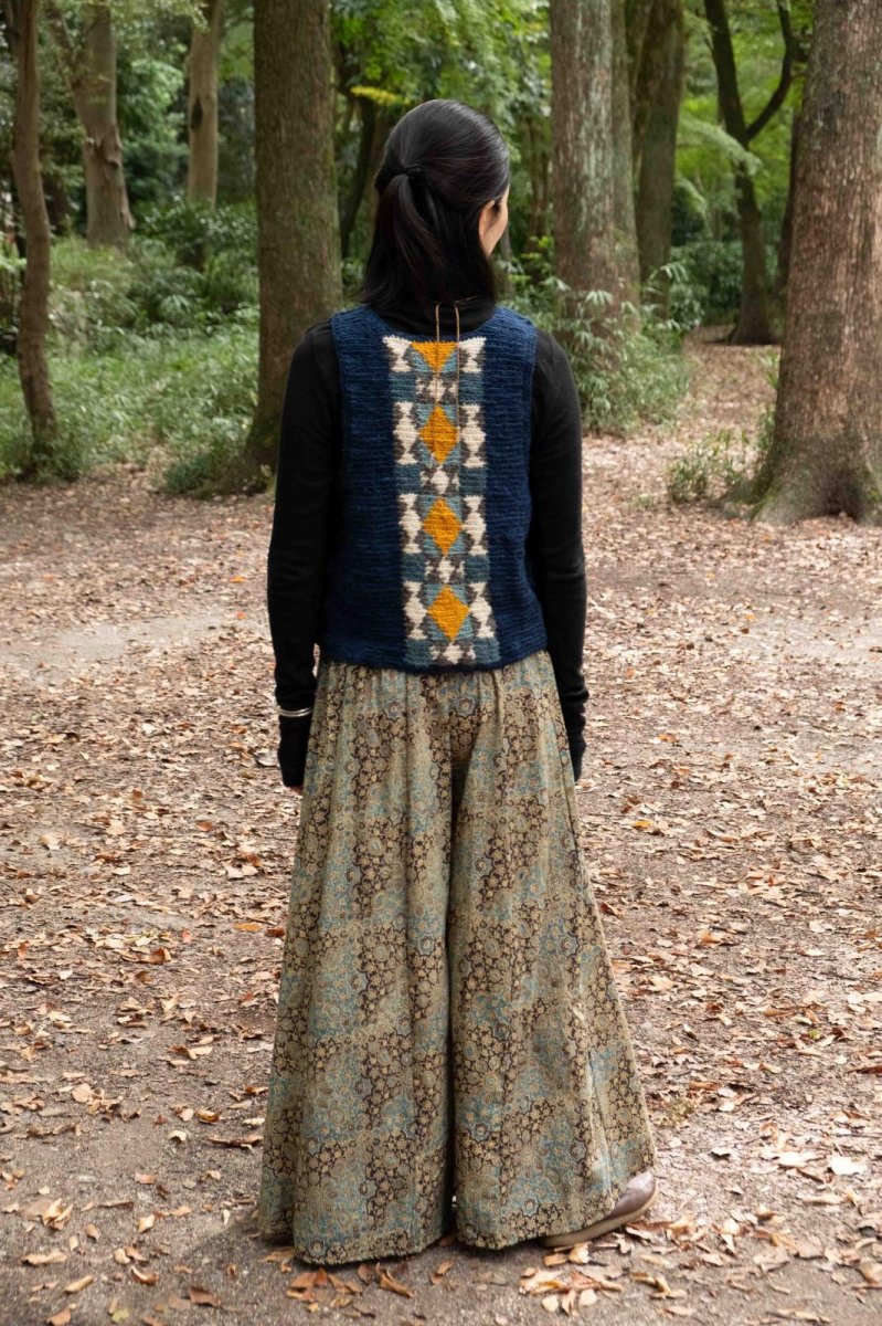 画像19: Gのみ　ラスト1！アジュラックブロックプリント　パラッツォワイドパンツ　16プリント　NATSUMI-YA (19)