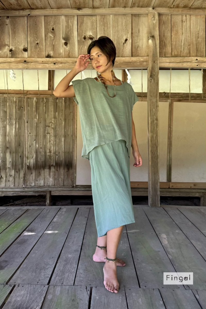 画像3: 在庫僅か!コットン ノースリーブトップ 3カラー Fingal (3)