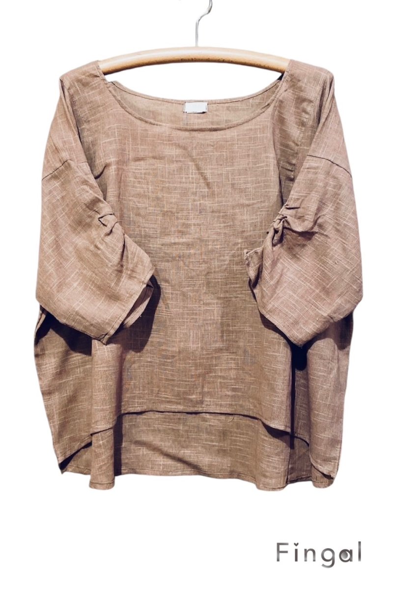 画像11: コットン 七分袖トップ 2サイズ 3カラー Fingal (11)