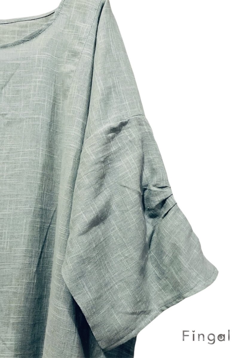 画像13: コットン 七分袖トップ 2サイズ 3カラー Fingal (13)