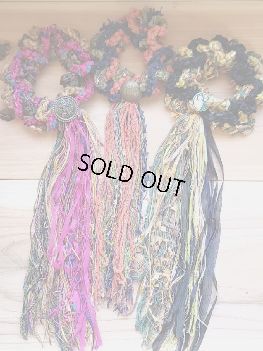 画像2: 各1点もの　シュシュ　ロングまたはショート　6デザイン　Yaaya (2)