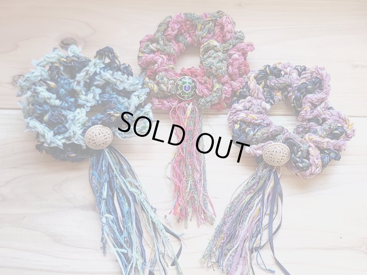 画像3: 各1点もの　シュシュ　ロングまたはショート　6デザイン　Yaaya (3)