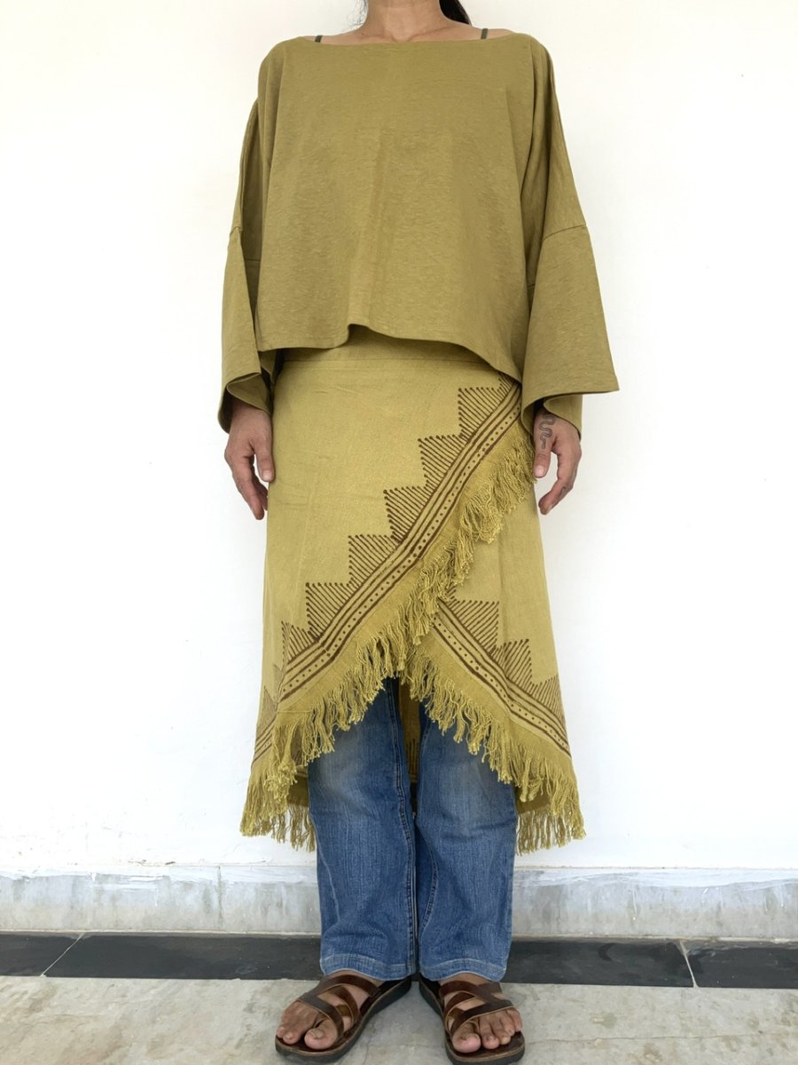 画像6: ヘンプコットン　ドルマンポンチョトップス　3カラー　TrishuL (6)