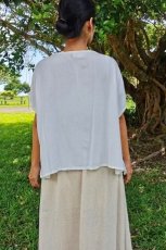 画像6: 竹布ゆったりTシャツ　トップス　バンブー100％　生成りまたは純白　アマヤマ草庵　【直送アイテム】 (6)