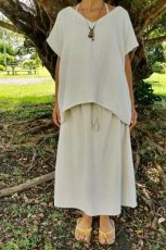 画像19: ゆったり2wayボックスシャツ　男女兼用　トップス　ヘンプコットン　3種類　アマヤマ草庵　【直送アイテム】 (19)