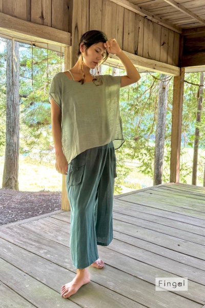画像3: 竹布ゆったりTシャツ　トップス　バンブー100％　生成りまたは純白　アマヤマ草庵　【直送アイテム】