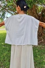 画像5: 竹布ゆったりTシャツ　トップス　バンブー100％　生成りまたは純白　アマヤマ草庵　【直送アイテム】 (5)