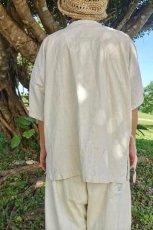 画像8: 1点のみ！半袖羽織り　作務衣　ヘンプコットン　男女兼用　ユニセックス　アマヤマ草庵　[直送アイテム】 (8)