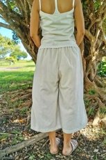画像14: ユニセックス　ヘンプコットン  ゆったりワイドパンツ　生成りまたはピンクベージュ薄手　アマヤマ草庵　[直送アイテム】 (14)