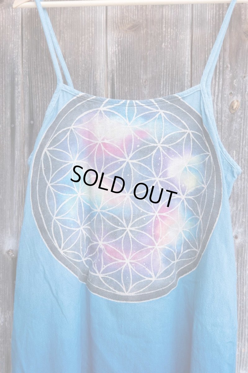 画像14: Bのみ ラスト1!各1点もの サロペット~フラワーオブライフ 宇宙染め 3種類  ukA x chill noki コラボ  (14)