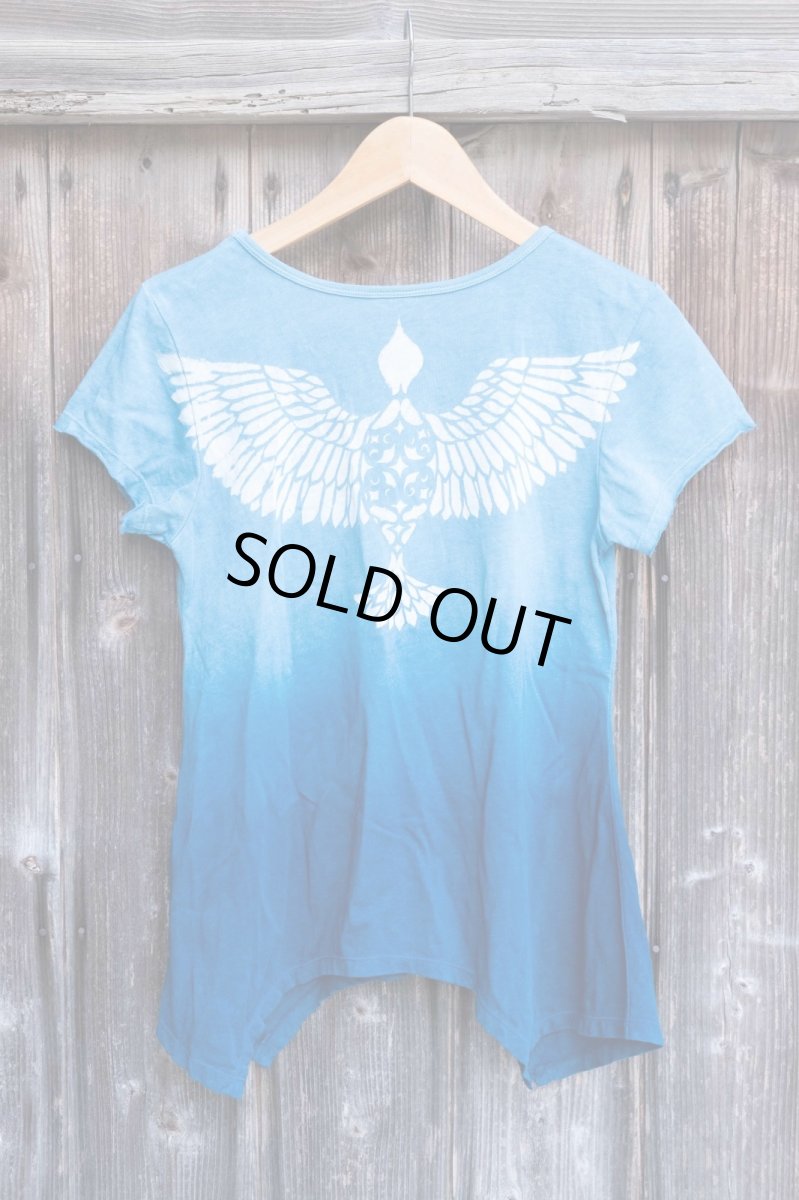 画像17: 型染め　藍染　Wing Tee　Organic Hemp cotton ２種類　ukA x chill no ki　コラボ (17)