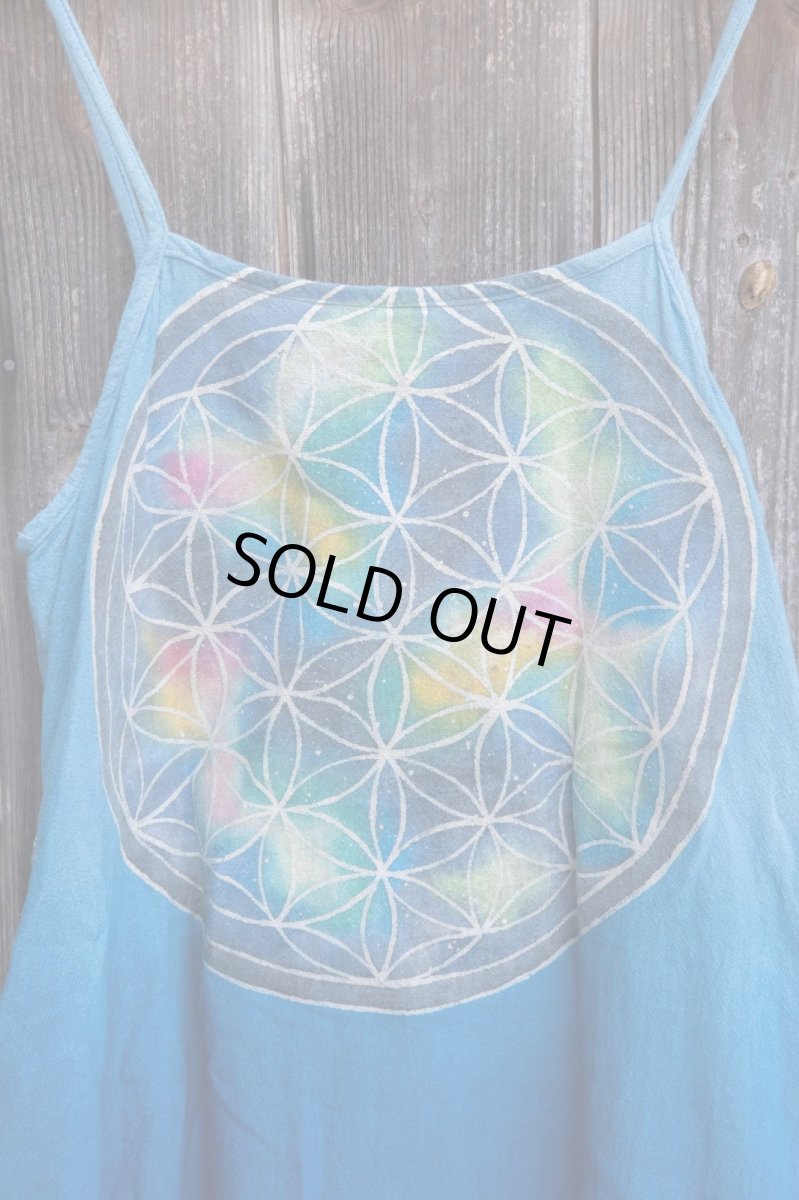 画像17: Bのみ ラスト1!各1点もの サロペット~フラワーオブライフ 宇宙染め 3種類  ukA x chill noki コラボ  (17)