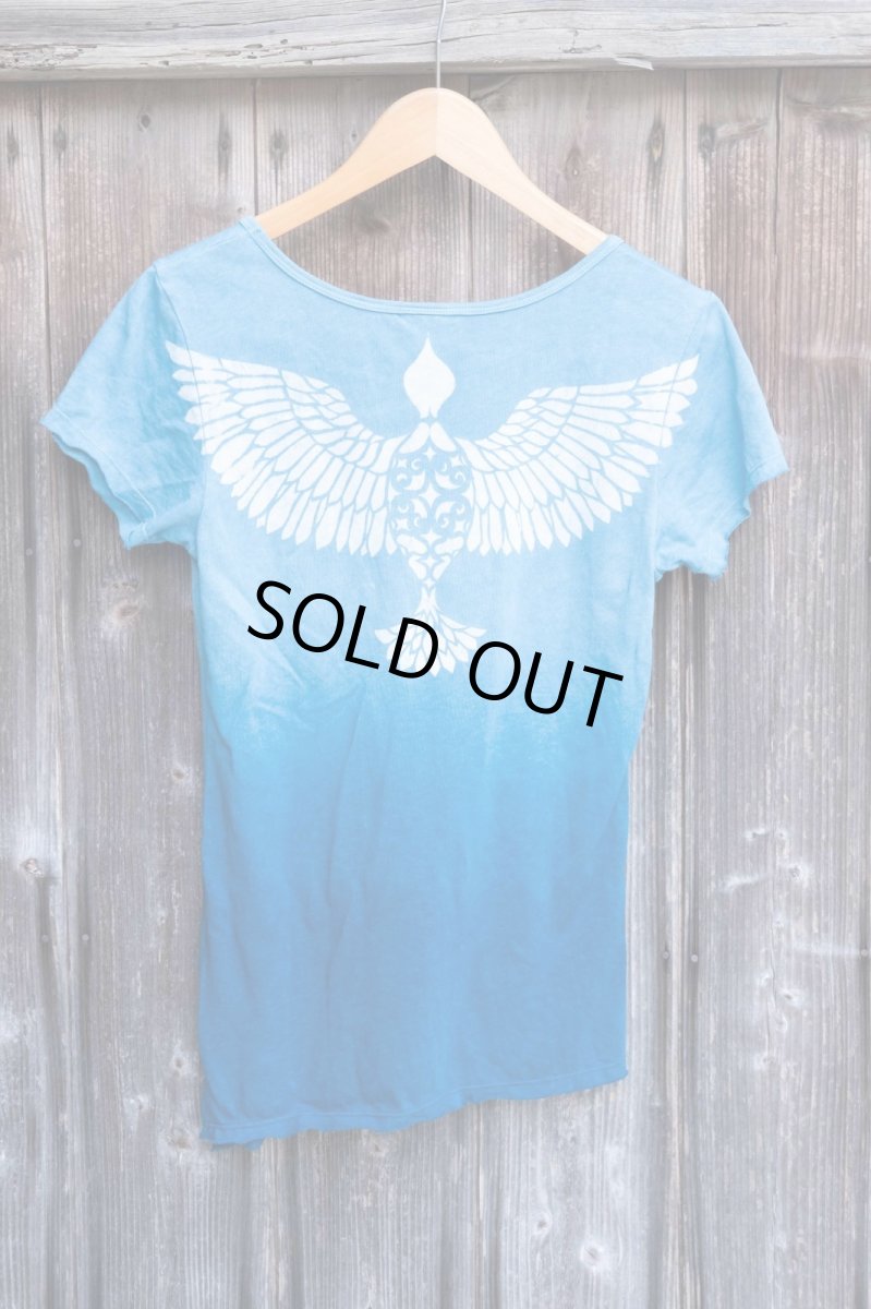 画像21: 型染め　藍染　Wing Tee　Organic Hemp cotton ２種類　ukA x chill no ki　コラボ (21)