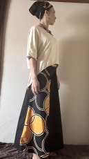 画像9: 新色入荷！アフリカンバティック巻きスカート＆変形ターバン セットアップ　５種類　BAOBAB (9)