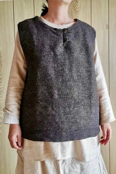 画像3: ユニセックス　厚手ヘンプコットン　パーカー　2サイズ　アマヤマ草庵　[ブランド直送]