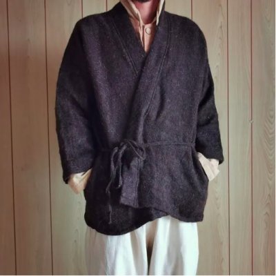 画像1: ユニセックス　厚手ヘンプコットン　パーカー　2サイズ　アマヤマ草庵　[ブランド直送]