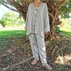 画像3: ユニセックス　ヒマラヤ　リネンジャケット　アマヤマ草庵　[ブランド直送] (3)