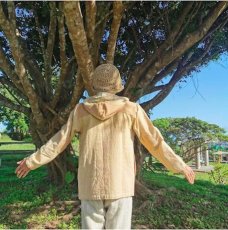 画像5: ユニセックス　厚手ヘンプコットン　パーカー　2サイズ　アマヤマ草庵　[ブランド直送] (5)