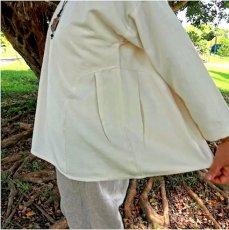 画像4: ふんわり竹布長袖カットソー　バンブー100％　アマヤマ草庵　[ブランド直送] (4)