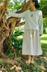 画像1: 竹布長袖カットソー　バンブーコットン　アマヤマ草庵　[ブランド直送] (1)