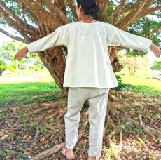 画像6: ふんわり竹布長袖カットソー　バンブー100％　アマヤマ草庵　[ブランド直送] (6)