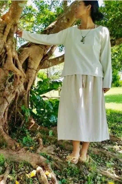 画像1: 手織りワイルドヘンプコットン　チュニック　アマヤマ草庵　[ブランド直送]