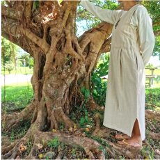 画像2: 重ね着に◎ヘンプコットン　カシュクール風ワンピース　アマヤマ草庵　[ブランド直送] (2)