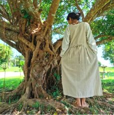 画像3: 重ね着に◎ヘンプコットン　カシュクール風ワンピース　アマヤマ草庵　[ブランド直送] (3)