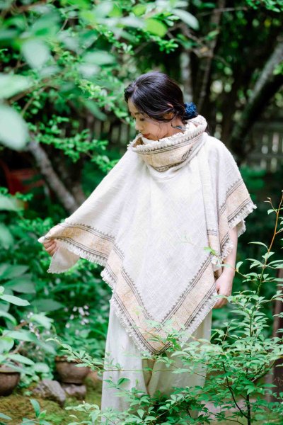 画像3: ノマドシャツ　2素材　ジョムトン手織り綿インディゴ染めまたはヘンプきなり　Sawan asia  [ブランド直送]