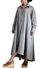 画像4: ジョムトン手織り綿　天然草木染め　シンプルドレスコート　Sawan asia　[ブランド直送] (4)